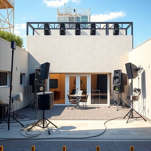 Extérieur du studio d'enregistrement